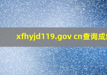 xfhyjd119.gov cn查询成绩